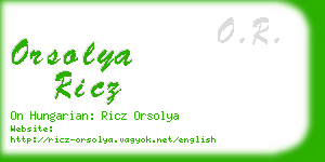 orsolya ricz business card